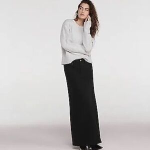 Ralph Lauren black velvet long maxi skirt EUC size L